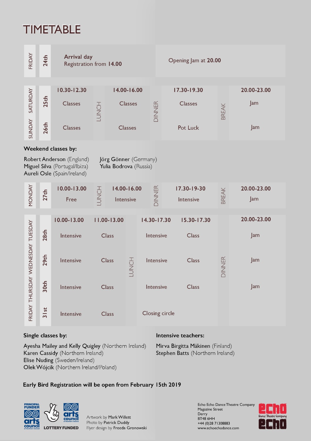 CI Fest timetable